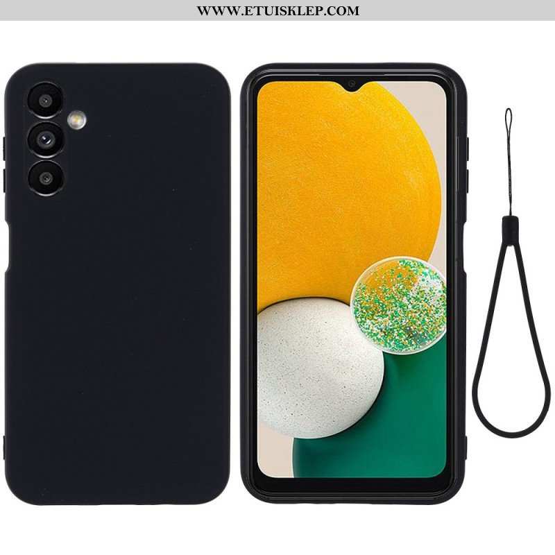 Futerały do Samsung Galaxy A14 / A14 5G z Łańcuch Płynny Silikon W Paski